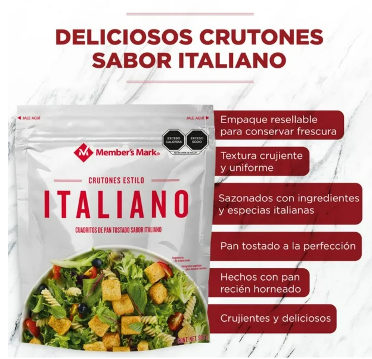 Crutones Member's Mark Sabor Italiano 907 g - .