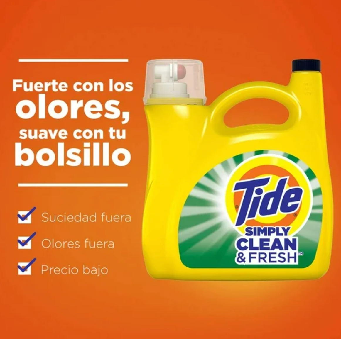 Detergente Líquido Tide Simply Clean and Fresh 3.78 L - .