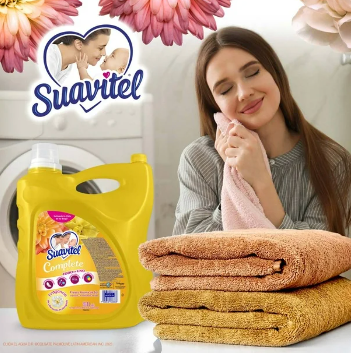 Suavizante Suavitel Complete Fresco Aroma de Sol Sin Enjuague Todo en Uno 8 L - .