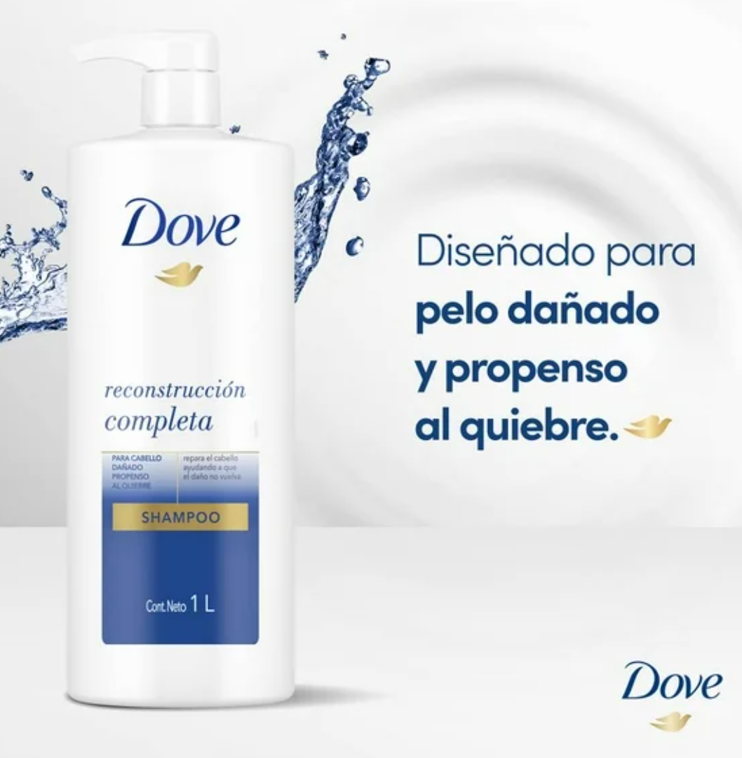 Shampoo Dove Reconstrucción Completa 1 l - .