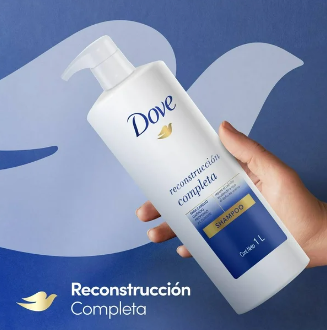 Shampoo Dove Reconstrucción Completa 1 l - .