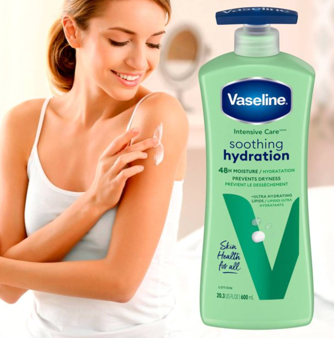 Crema Corporal Vaseline Soothing Hydration 2 pzas de 600 ml c/u - .