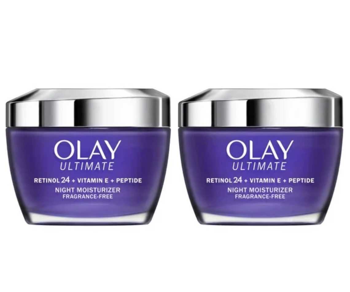 Crema Hidratante de Noche Olay Retinol 24, Vitamina E 2 pzas de 48 g c/u - .