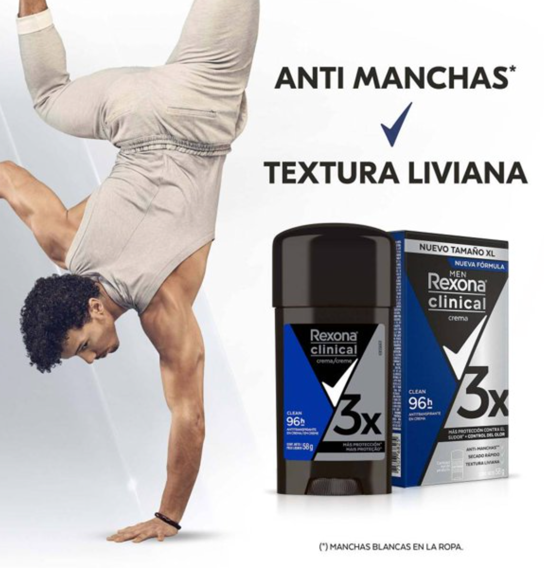 Antitranspirante en Crema Rexona Clinical Classic 3 pzas de 58 g c/u - .