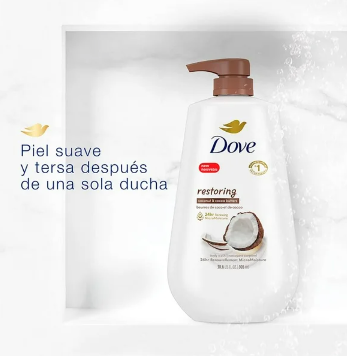 Jabón Líquido Corporal Dove Coco Cocoa 905 ml - .