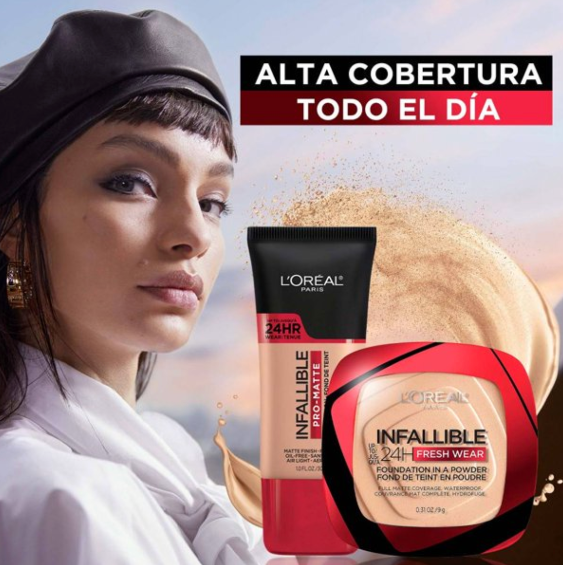 Base de Maquillaje L'Oréal Paris Infallible Tono Claro 2 pzas - .