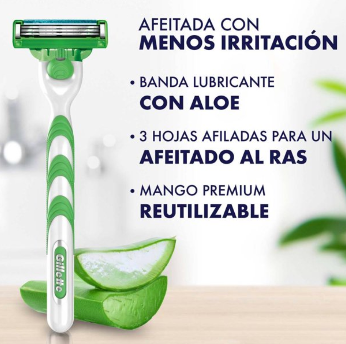Cartucho de Rastrillo Gillette Mach3 Mach3 Sensitive con Aloe, Piel Sensible, 16 pzas -.