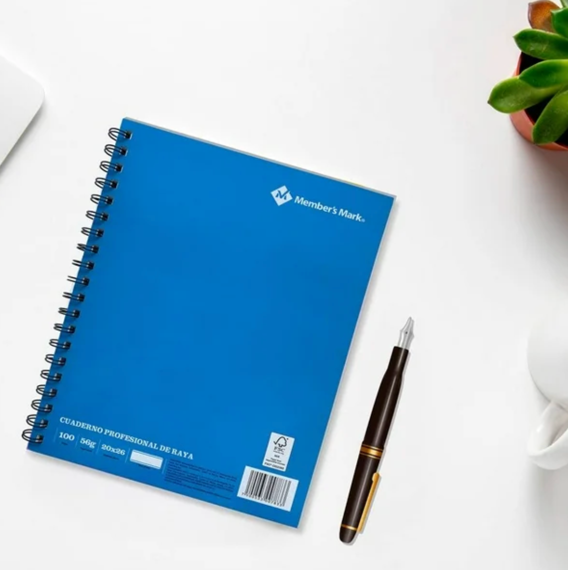 Set de Cuadernos Member's Mark Raya 5 pzas con 100 Hojas c/u - .