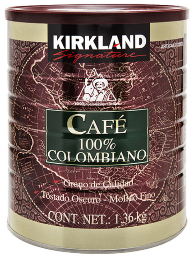Kirkland Signature café molido 100% colombiano 1.36K