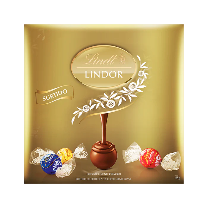 LINDT LINDOR SURTIDO BCO 12 PAQUETES DE 12 PZAS DE 168 GR - .