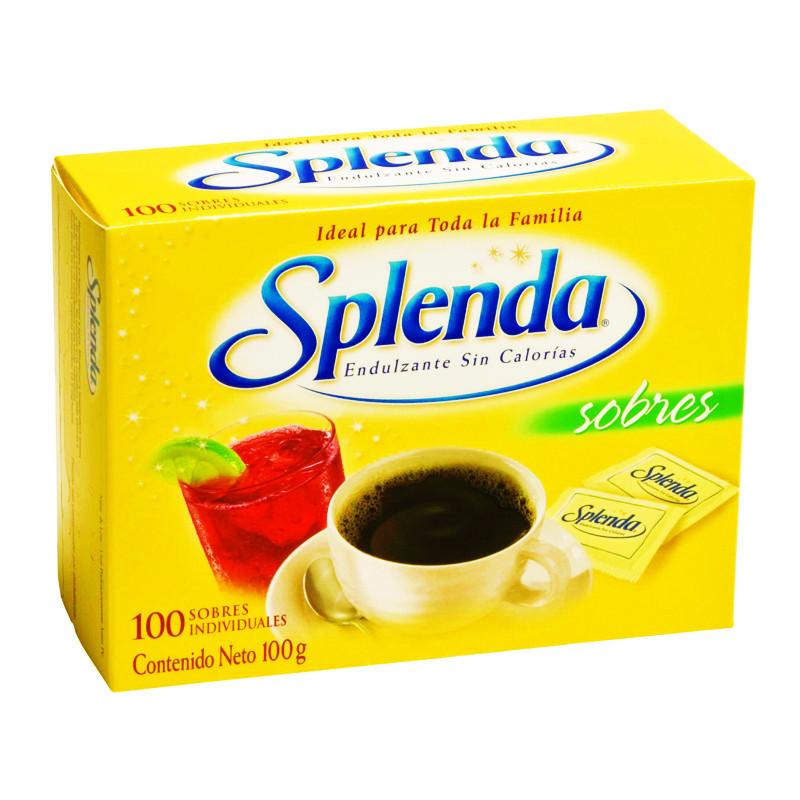 Caja de endulzante Splenda con 12 cajas de 100 sobres - Splenda-Endulzante-Splenda-MayoreoTotal