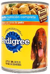 Caja alimento para perro Pedigree trozo de res 625G/12P -