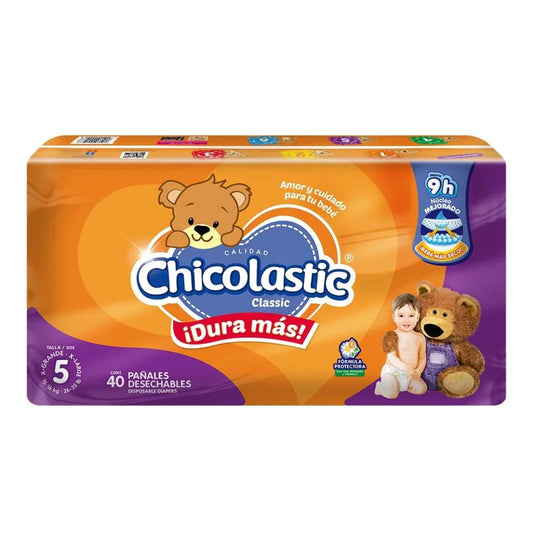 Media Caja Pañal Chicolastic Classico Extra Grande E5 40P/2C