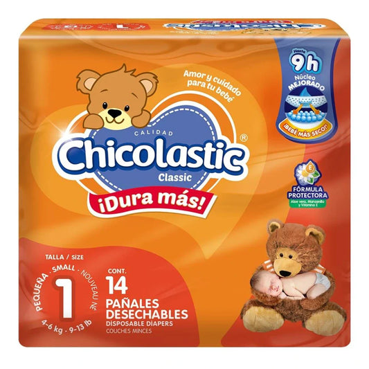 Caja Pañal Chicolastic Classico Recién Nacido E1 14P/12C