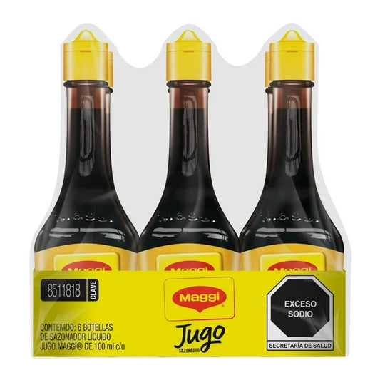 Jugo Sazonador Maggi 6 pzas de 100 ml c/u