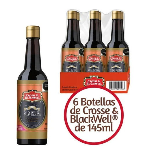 Salsa Inglesa Crosse & Blackwell 6 pzas de 145 ml c/u