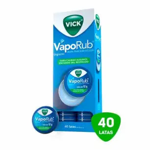 Ungüento Tópico Vick VapoRub 40 Pzas de 12 Gr - .
