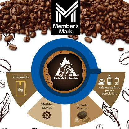 Café Tostado y Molido Member's Mark Colombiano 1 kg