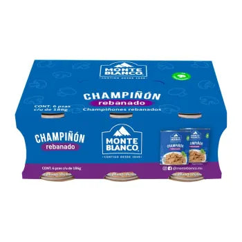 Champiñones Rebanados Monteblanco 6P/186G - K