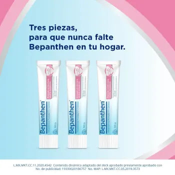 Dexpanthenol Bepanthen Bayer Pomada Protectora contra rozaduras 3 Pzas de 100 Gr
