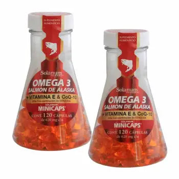 Omega 3 Solanum Pharma con Salmón de Alaska y Vitamina E 240 Cápsulas - .