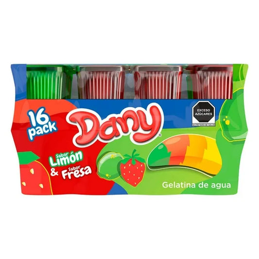 Gelatina Dany Sabores Fresa y Limón 16P