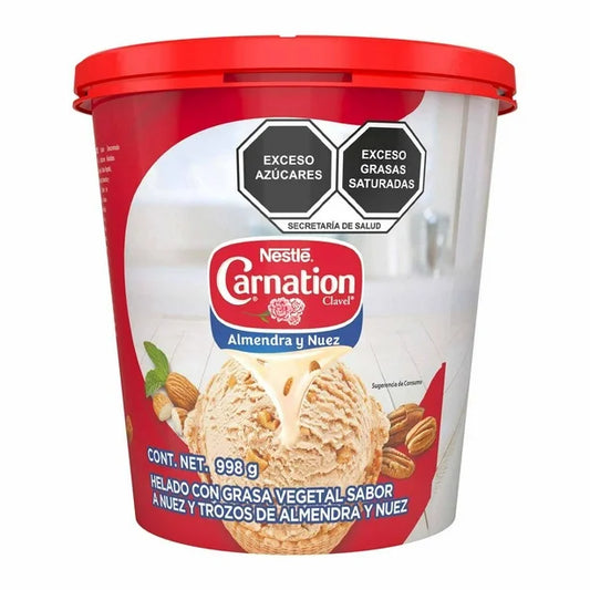 Helado Nestlé Carnation con Trozos de Nuez y Almendra 998G