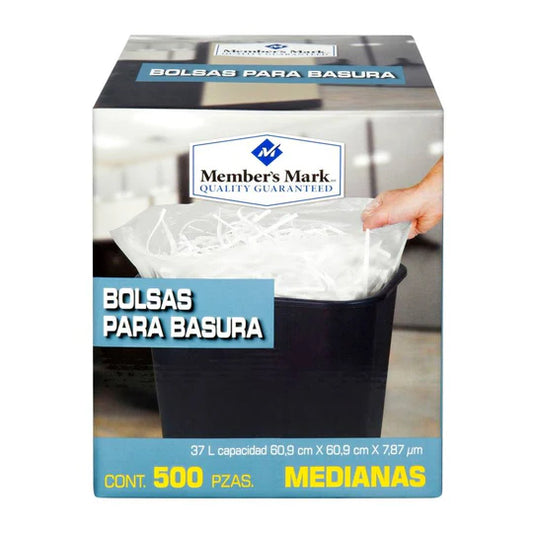 Bolsas para Basura Member's Mark Medianas 500 Pzas