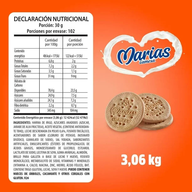 Marías Gamesa con 18 pzas de 170 g c/u