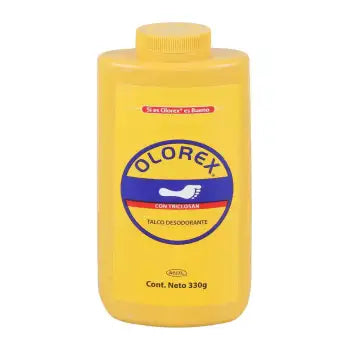 Talco Desodorante Olorex con Triclosán 3 Pzas de 330 Gr