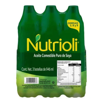 Aceite de Soya Nutrioli 3 pzas de 946 ml - K