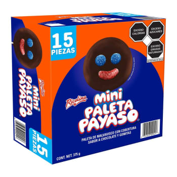 Mini Paleta Payaso Ricolino con 15 Pzas de 25 Gr - .