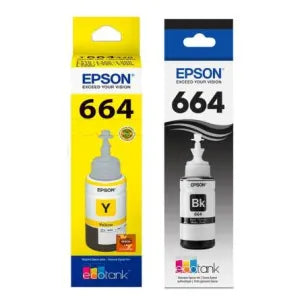 Tinta para Impresora Epson 664 Negro y Amarillo - .