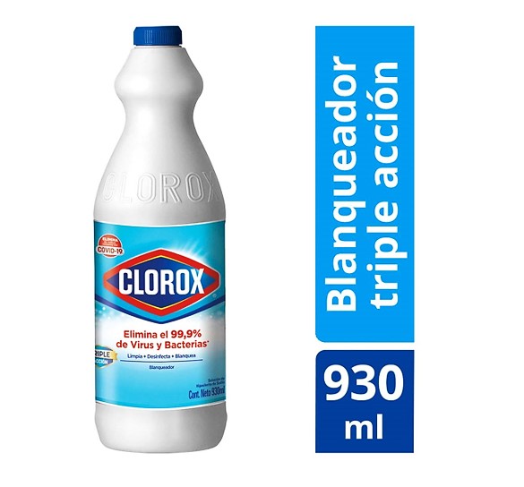 Blanqueador Clorox de 930 ml, 1 Caja con 15 pzas -