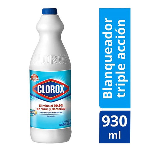 Blanqueador Clorox de 930 ml, 1 Caja con 15 pzas -