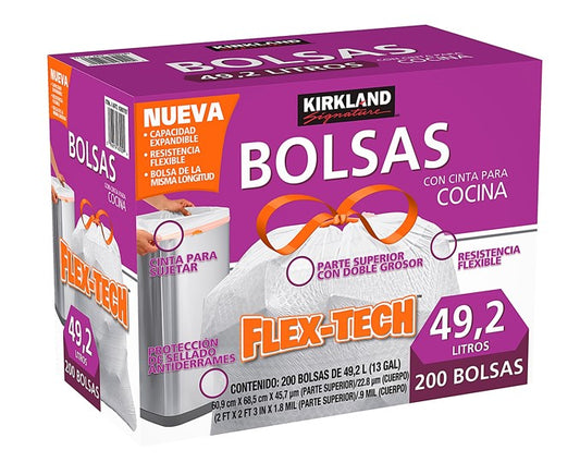 Bolsas para basura mediana con cinta Kirkland 200P