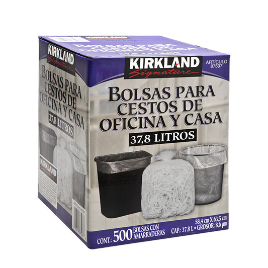 Kirkland Signature bolsas para cestos de plástico para casa y oficina 500P