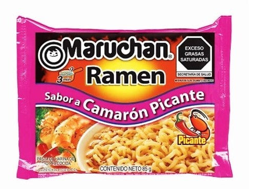 Caja Sopa Maruchan Ramen Camarón Picante 85G/24P