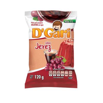 Caja Gelatina Jerez D´Gari 120G/50P