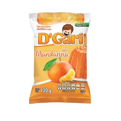 Caja Gelatina Mandarina D´Gari 120G/50P