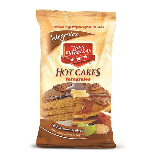Caja Harina para Hot Cakes Integral Tres Estrellas 1K/10P