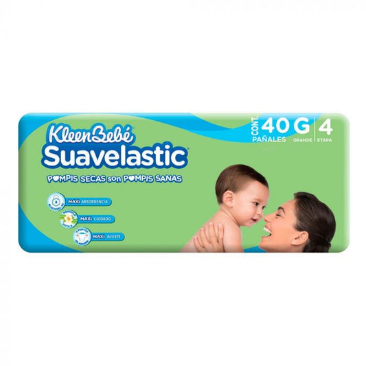 Media Caja Pañal Suavelastic Max Grande 2C/40P