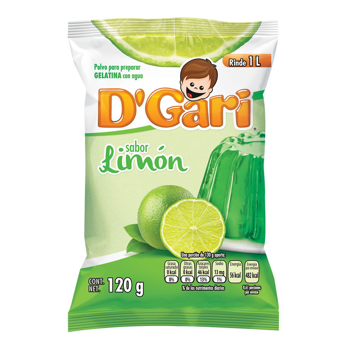 Caja Gelatina de Limon D´Gari 120G/50B