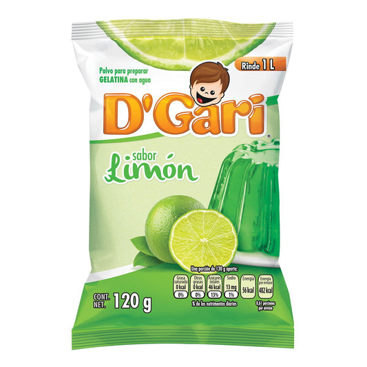 Caja Gelatina de Limon D´Gari 120G/50B