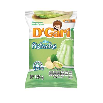 Caja Gelatina Pistache D´Gari 120G/50P