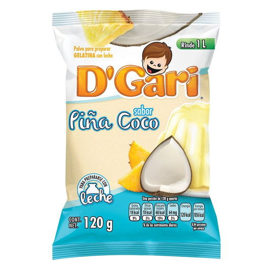 Caja Gelatina Piña Coco D´Gari 120G/50P
