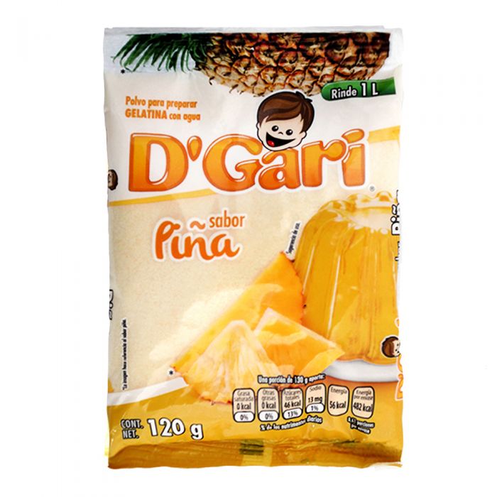 Caja Gelatina Piña D´Gari 120G/50P