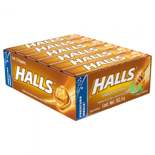 Caja Dulce Macizo Halls Miel y Limón 30C/12P