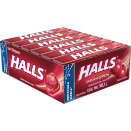 Caja Dulce Macizo Halls Cereza 30C/12P