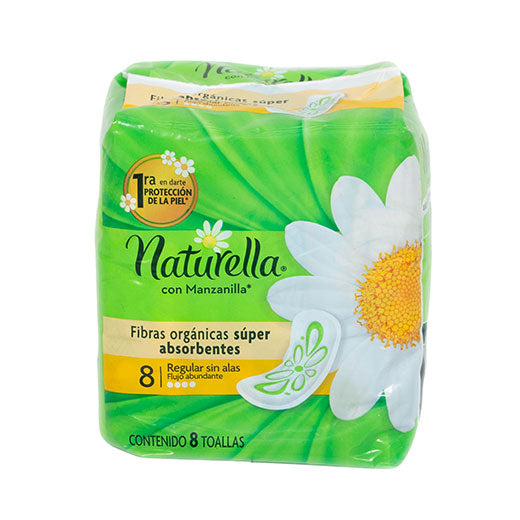 TOALLA FEMENINA NATURELLA REGULAR  S/A 8 PZA - SCG